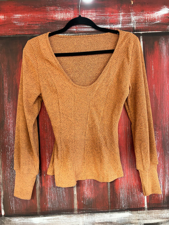 Rust Long Sleeve Top