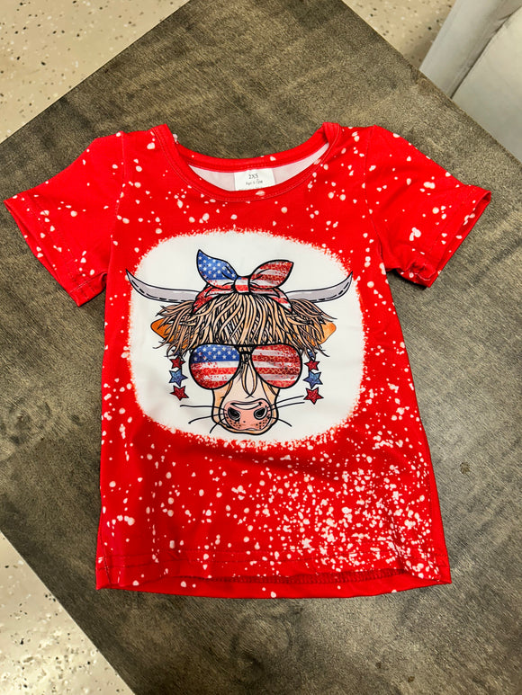 Highland Cow Patriotic Shirt