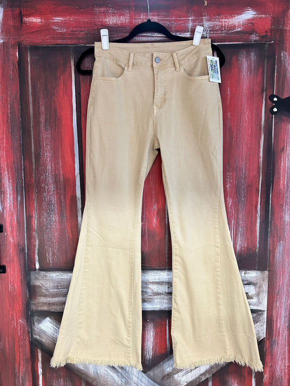 Khaki Flare Jeans