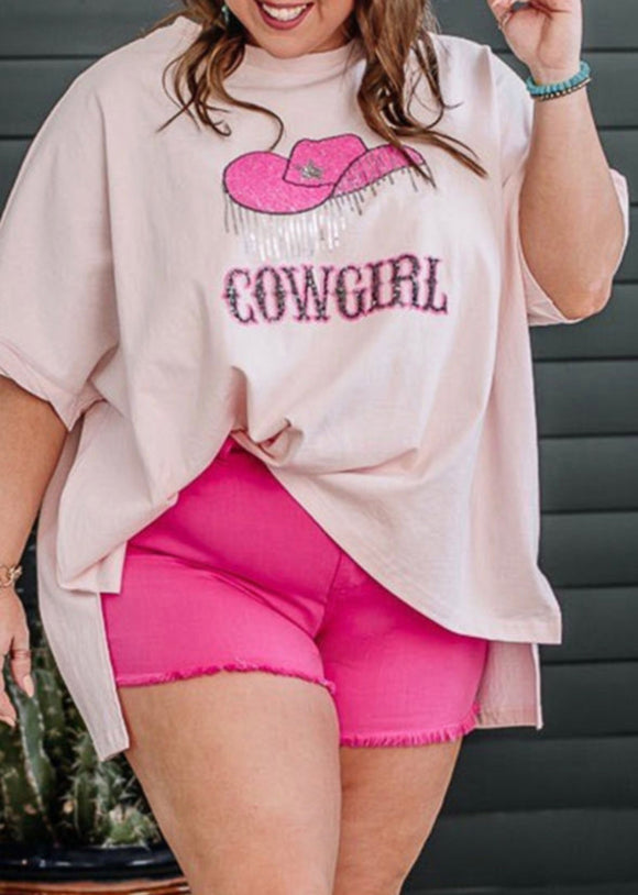 Sequin Cowgirl T-Shirt - Plus Size