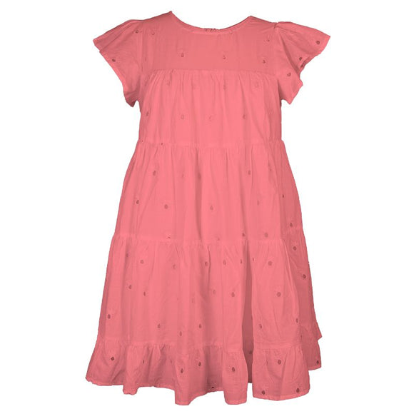 SS Lace Dress: Coral