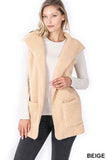 Sherpa Hoodie Vest