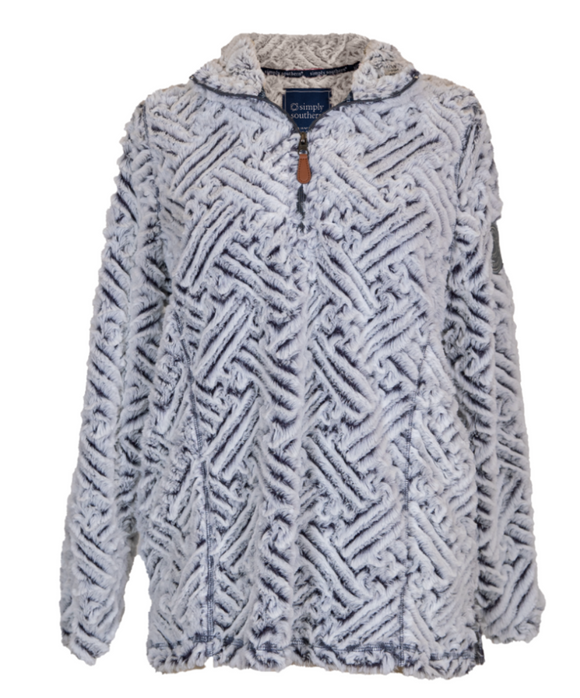 Simply Southern Weave Quarter Zip Pull Over