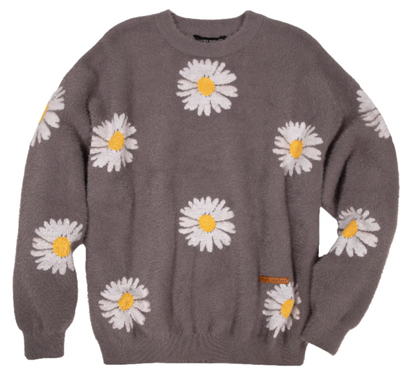 Simply Souther Fuzzy Print Sweater Daisy