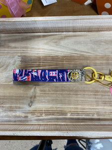 SS Spring Fabric Key Fob: Nautical